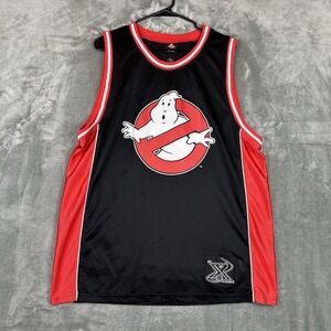Ghostbusters Basketball Jersey Men's XL Black Red Logo Officially Licensed